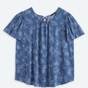 Papermoon Blue Floral Print Blouse